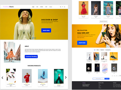 E-commerce based website landing page concept app branding design typography ux