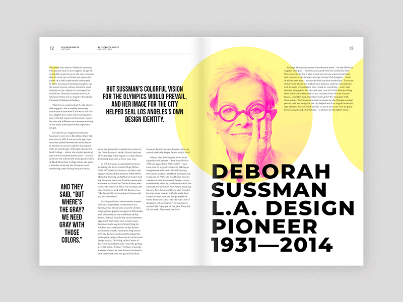 Deborah Sussman california celebrate deborah graphic design legend los angeles pioneer spread sussman tribute typography women in desing