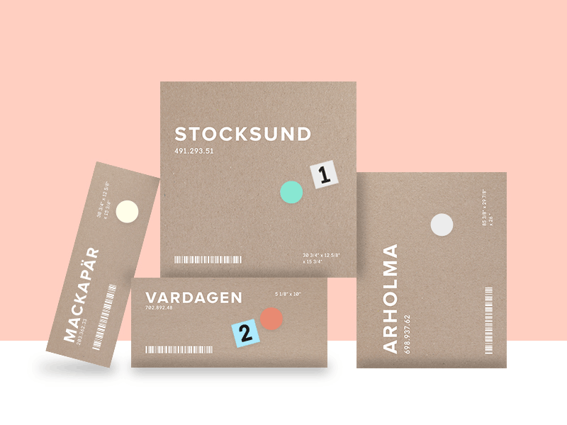 IKEA Packaging boxes branding cardboard flat ikea illustration packaging scandinavian swedish visual identity