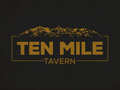 Ten Mile Tavern Logo branding identity logo ten mile
