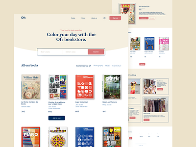 Ofr. Bookstore 📚 bookstore design e commerce ui ux vector website