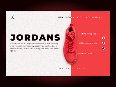 Jordans Website Landing Screen