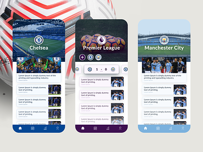 Football Team App Design