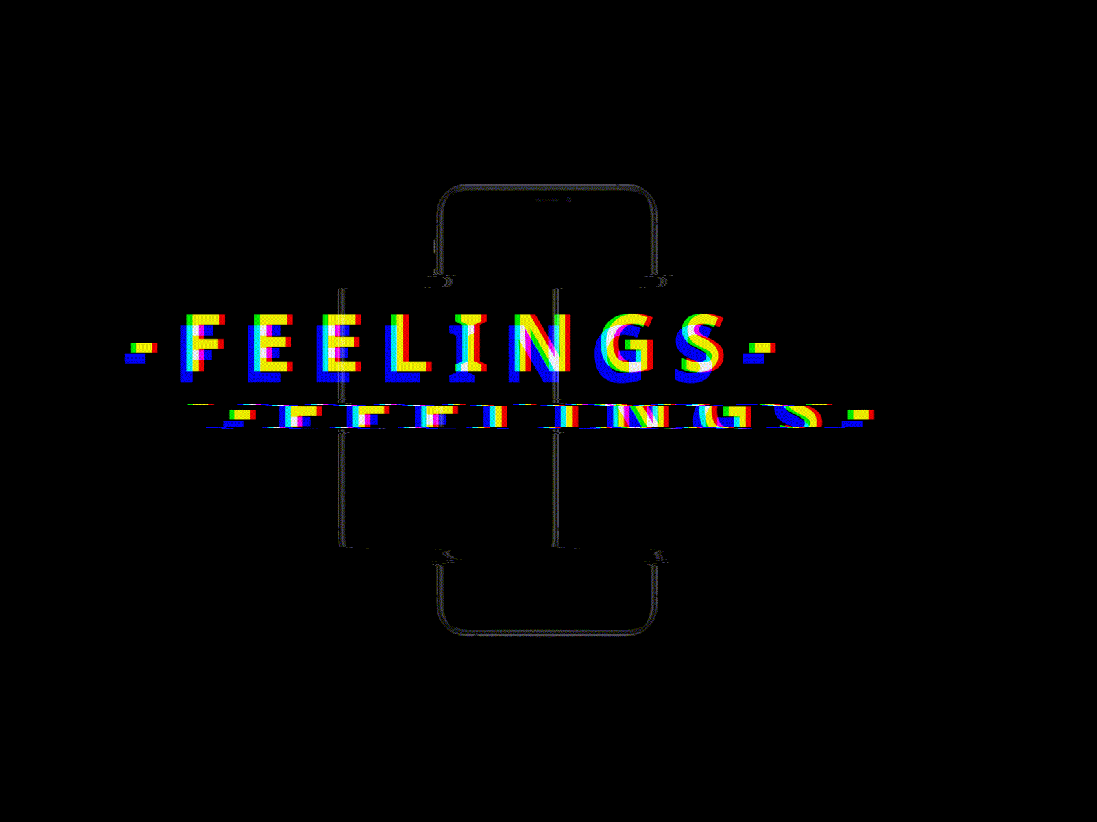 Feelings Glitch Effect after effect animation clean feelings glitch interface ios journal minimal mobile mood ui