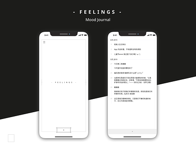 Feelings - Mood Journal App app clean feeling interface ios journal minimal minimalism mobile mood ui