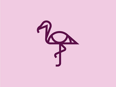 flaminGO bird branding flamingo icon identity logo logotype symbol vector wordmark