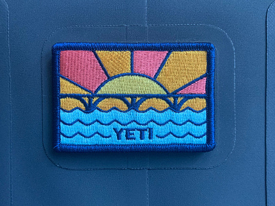 YETI WILD Committee Patch austin austin texas bridge embroidered patch illustration patch design south congress sunset yeti