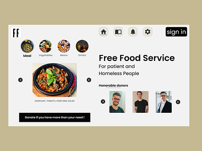 #8 Food App Design Web Page