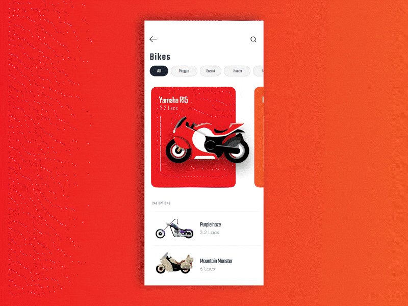 Bike E-Commerce UI Animation