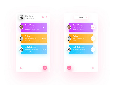 Dance Live App - 2 app gui log pink sign ui ux white