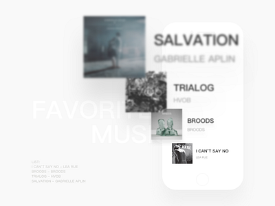 My Favorite Songs app concept favorite list music song songs ui ux white