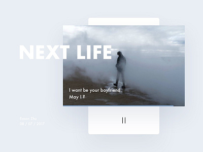 Next Life blue clean cold future life love media next play ui ux video