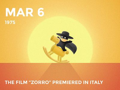 #Daily 3.6 ZORRO bolo daily film hero history horse illustration premiered sun zorro