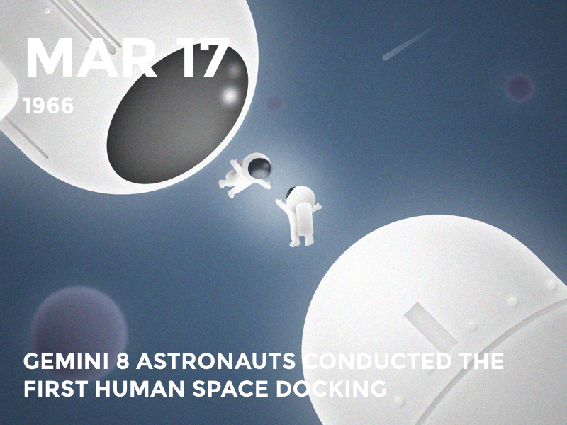 #Daily 3.17 Gemini 8 astronauts bolo daily docking gemini history human illustration space