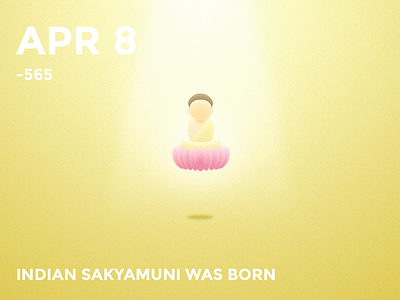 #Daily 4.8 Sakyamuni bolo cute daily history illustration yellow