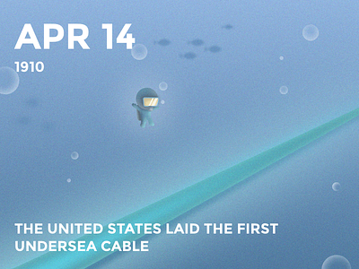 #Daily Undersea Cable bolo cable cute daily history illustration sea undersea