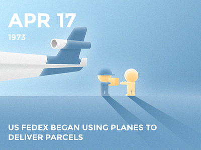 #Daily FedEx blue bolo cute daily fedex history illustration parcels plane