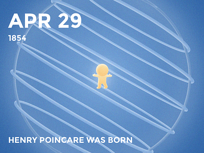 #Daily Henry Poincare blue bolo cute daily henry history illustration poincare