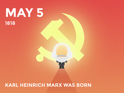 #Daily Marx bolo born cute daily history illustration marx red