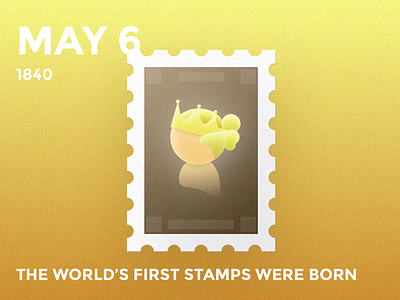 #Daily Stamps bolo born cute daily history illustration stamp stamps yellow