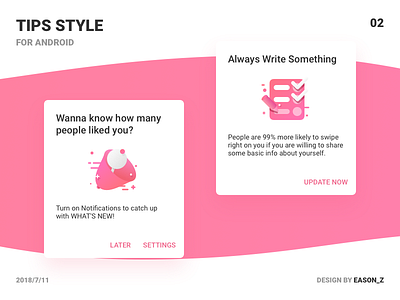 Tips Design #2 android design interface material popup tips ui ux