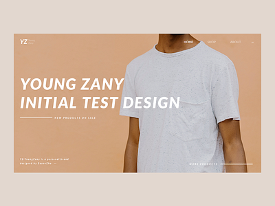 Young Zany - More Test brand branding orange t shirt ui ux web