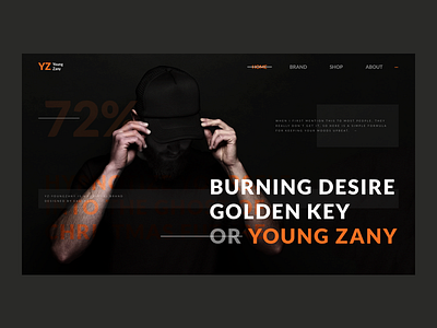 YOUNG ZANY - Test 2 black brand cool ui underground ux web