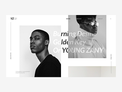 YOUNG ZANY - Test 3 brand concept design gray ui ux web