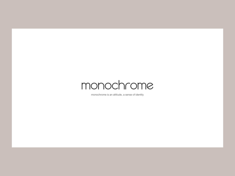 monochrome brand branding fashion interaction motion ui ux web webside