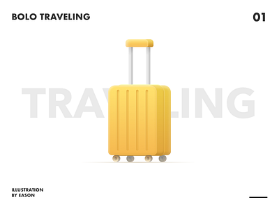 Bolo Traveling bag bolo daily design illustration orange suitcase travel