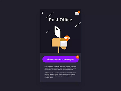Letter Feature dark interaction interactive letter motion motion design post ui ux