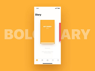 Bolo diary application UX brand design app bolo book daily edit interaction interactive list menu motion paper ui ux