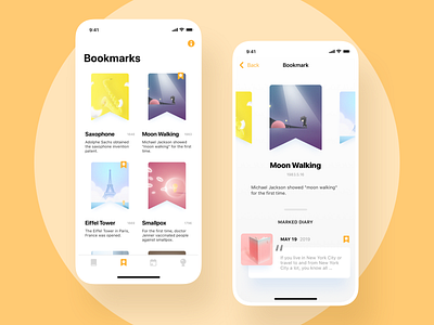 Bolo Diary - Bookmarks app bolo bookmark bookmarks branding components favorite history list tag ui ux
