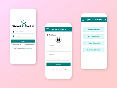 SMART FARM mobile application (After) adobe xd final year group project mobile app redesign smart farm ui uiux ux