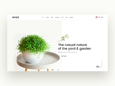 Over - Plants Layout Design creative design divided slider over overall plants