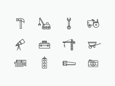 Line Icons hardware icons line
