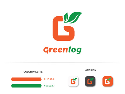 Greenlog LOGO brand branding branding logo creative logo flat logodesign minimal minimalist