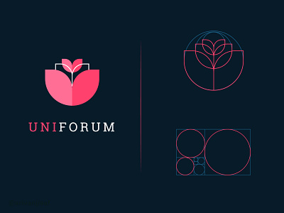 UNIFORUM | Golden Ratio logo brand branding creative logo design flat golden ratio logo logodesign minimal unique unique logo