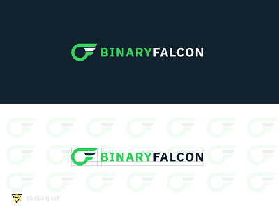 BINARY FALCON | CODING LOGO brand branding codinglogo creative logo flat fltalogo logodesign minimal websitelogo