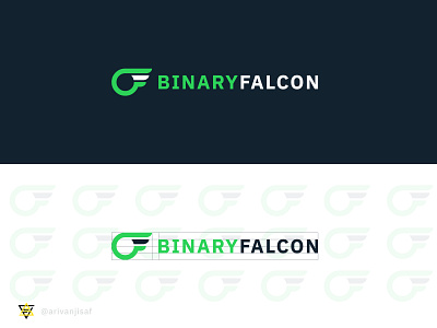 BINARY FALCON | CODING LOGO brand branding codinglogo creative logo flat fltalogo logodesign minimal websitelogo