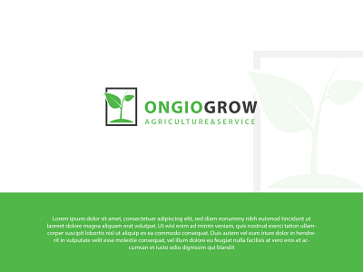 ONGIOGROW | LANDSCAPE LOGO brand branding creative logo design flat illustration logo logodesign minimal ui