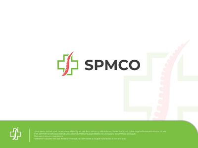 SPMCO | MEDICAL LOGO abstract branding clinic design flat icon logo logodesign medical minimal plus spine wordmark