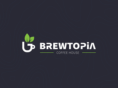 BREWTOPIA COFFEE SHOP brand branding coffee coffee logo creative logo design flat illustration logo logodesign minimal website logo