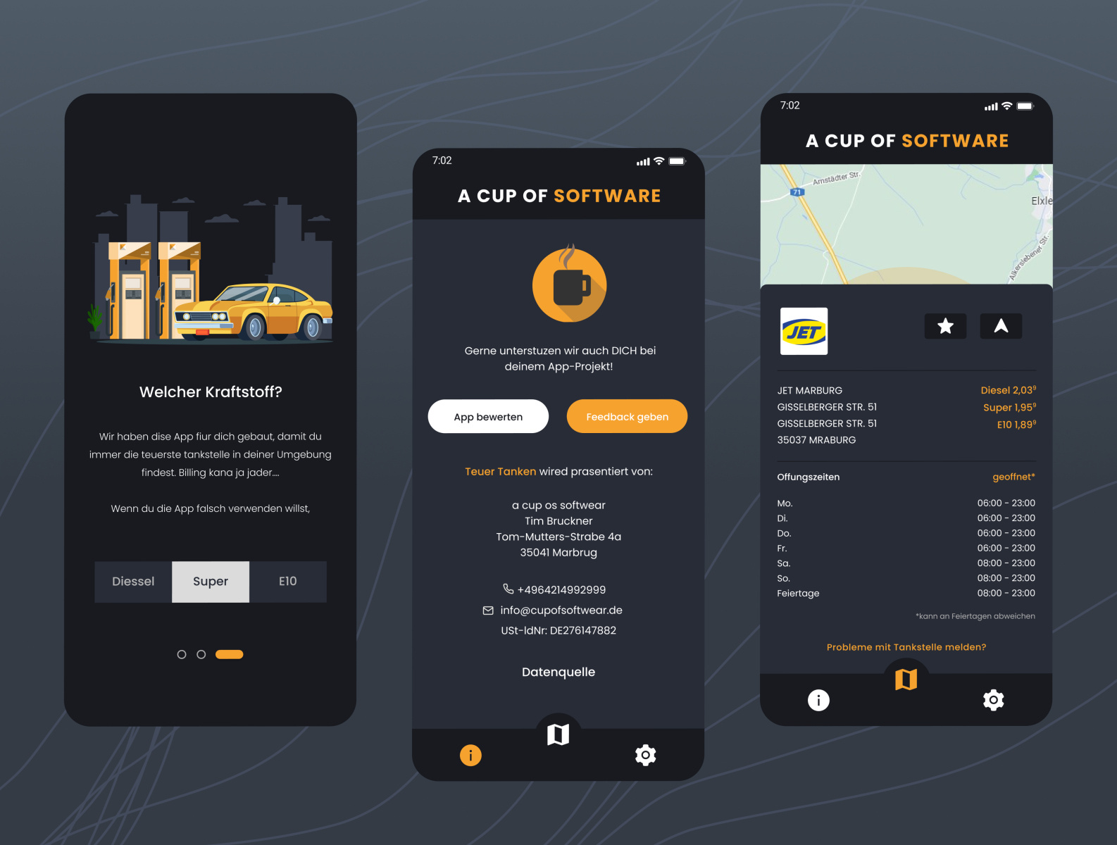 Vehicle fuel station finder mobile app UI design by Atikur Rahman on