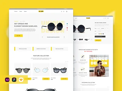 Ecommerce Eye wears Webpages | UI design dailyui designinspiration ecommerce eye wears figma glasses website ui website design