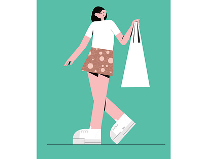 Персонаж design flat grafic illustration illustrator vector абстракция девушка женщина минимализм образ персонаж сериал