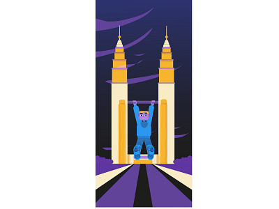 Башни Петронас design grafic illustraion illustration illustrator vector абстракция баннер башни векторная графика персонаж путешествие развлечение строительство