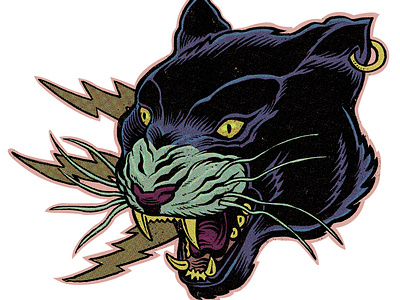 Sticker Mule Giveaway! Free charms animal black panther comic old panther retro savage sticker sticker mule vintage