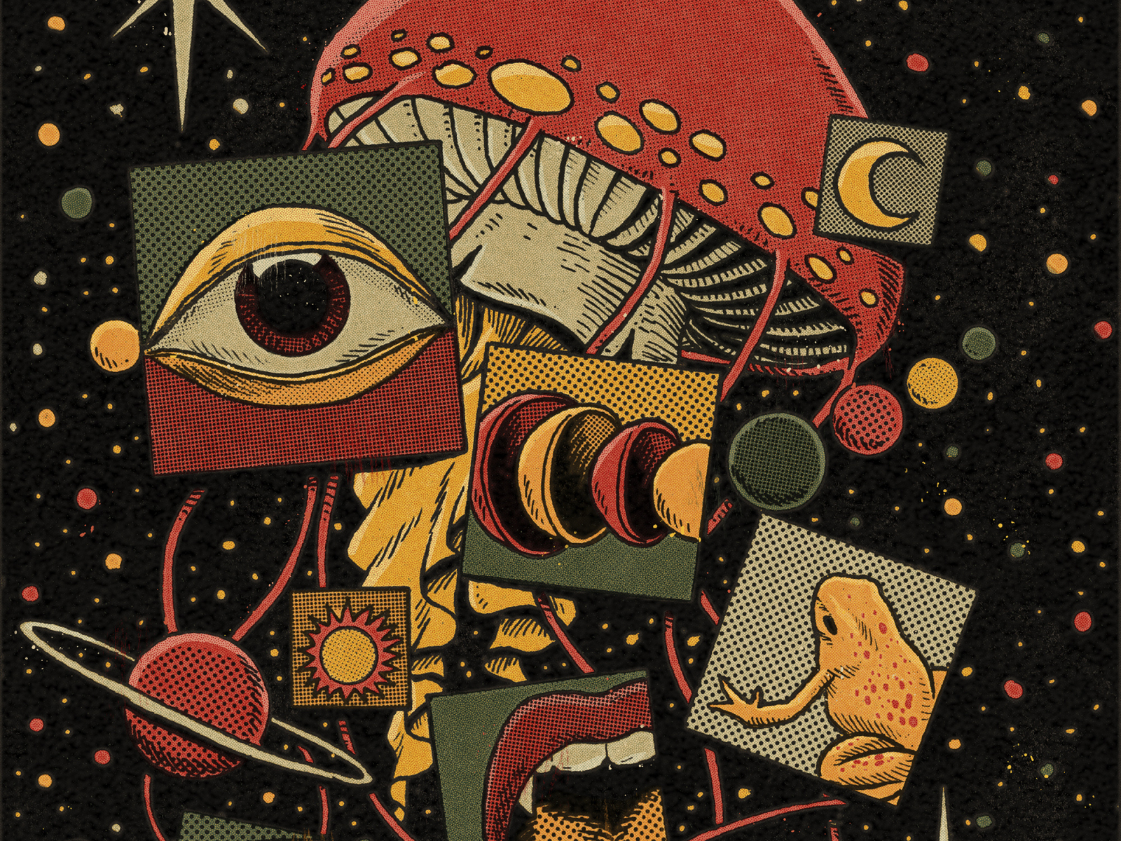 blotter art SUPER MARIO psychedelic goa acid artwork 