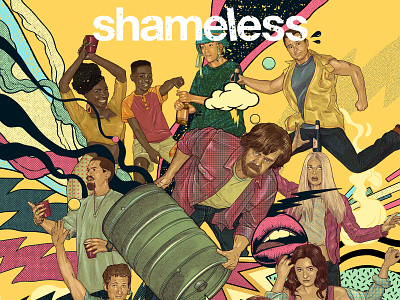 Shameless art cbs graphicdesign poster poster art shameless show showtime tv